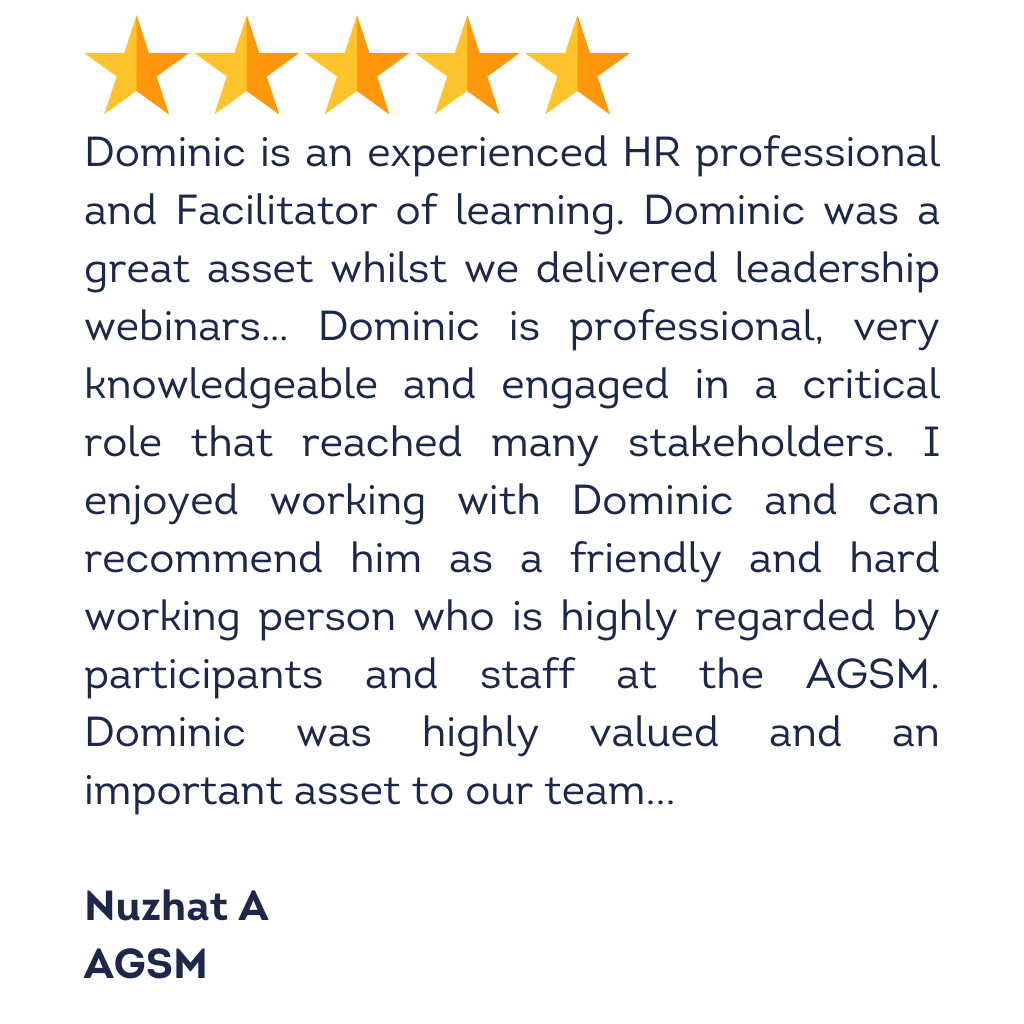 5 star testimonial from Marie D a General Manager in the Building Services Industry